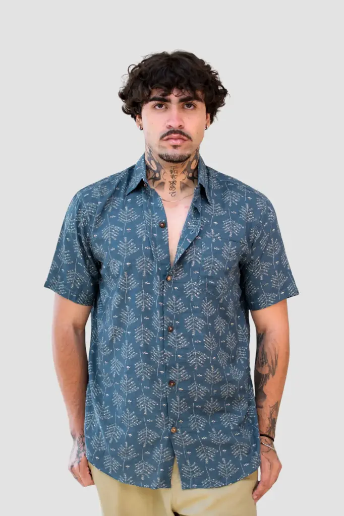 PLUME - Chemise coton manches courtes