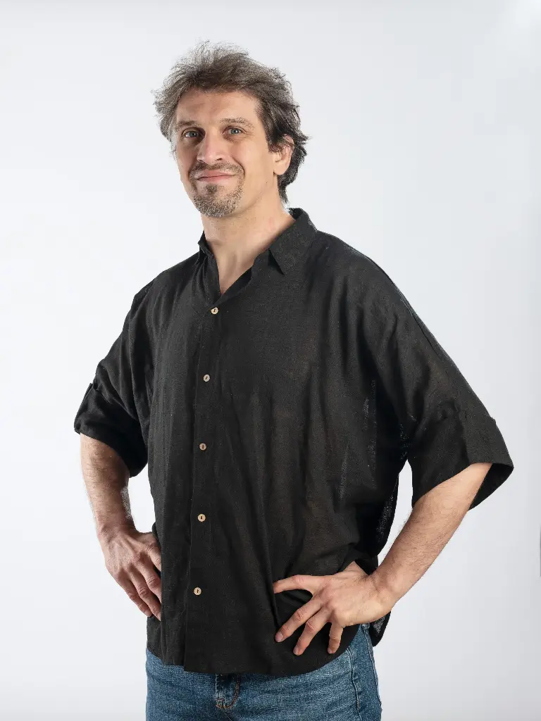 ZAREN - Kimono court simple coton