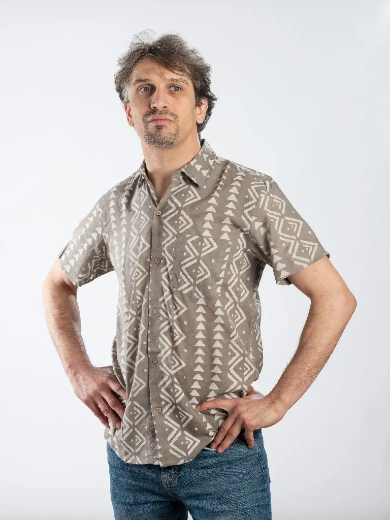 FELICIO - Chemise coton manches courtes