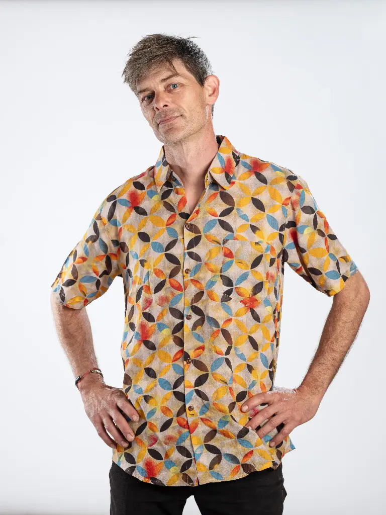 COLORIS - Chemise coton manches courtes