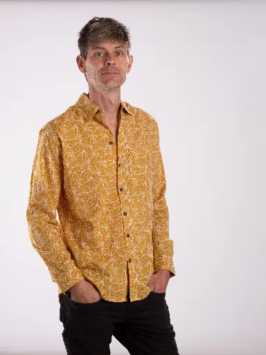 Floribeige - Chemise manches longues homme