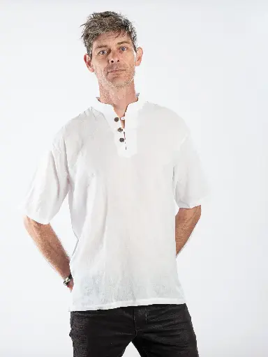 T-SHIRT THAI - Col en V avec boutons