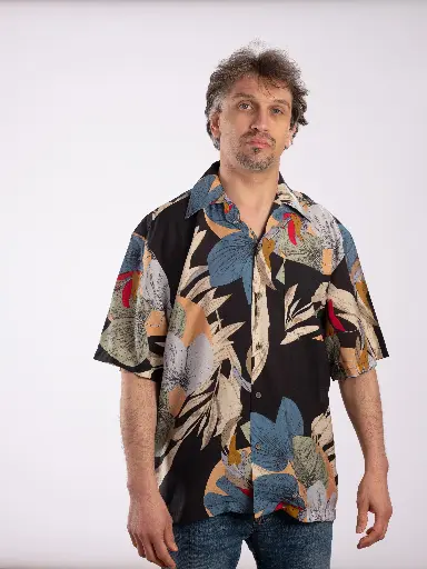 ORIEN - Chemise coton manches courtes