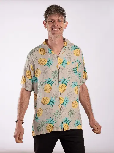 PINAS - Chemise coton manches courtes