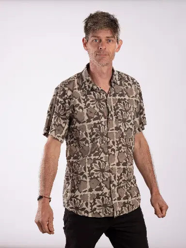MANDIN - Chemise coton manches courtes