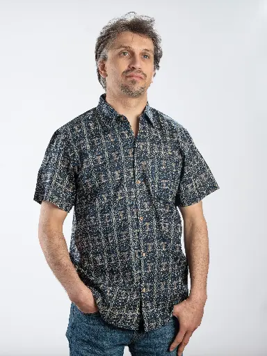 BRONT - Chemise coton manches courtes