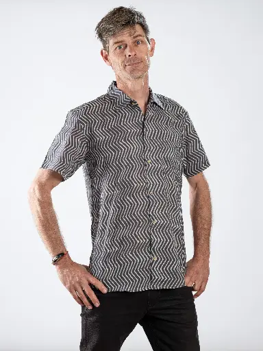 FITON - Chemise coton manches courtes