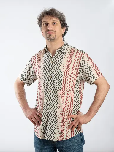 TULAN - Chemise coton manches courtes